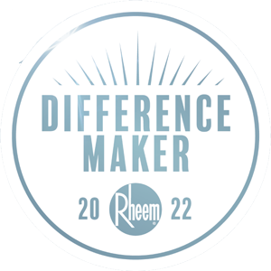 Rheem 2022 Difference Maker badge