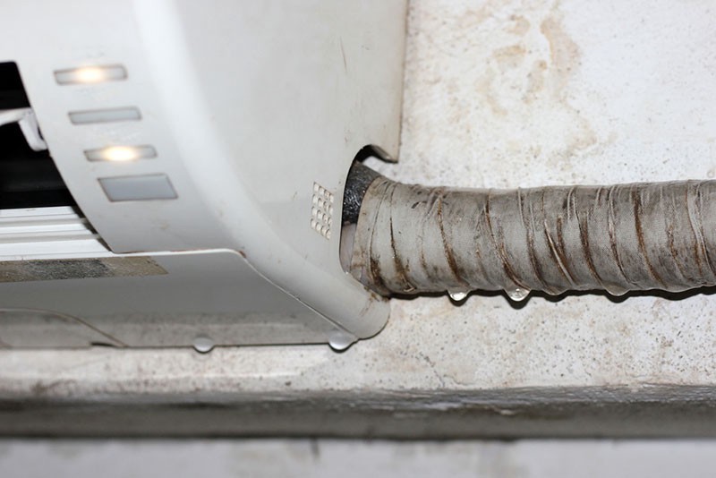 Leaking air conditioner pipe