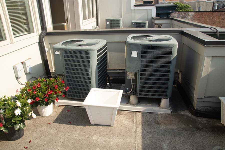 Rooftop residential AC units